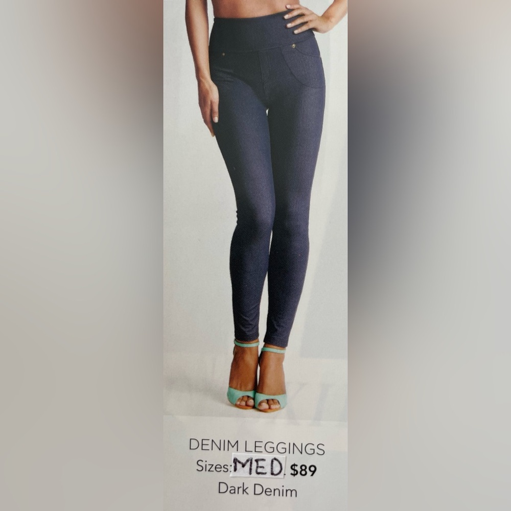 Ruby Ribbon Denim leggings
